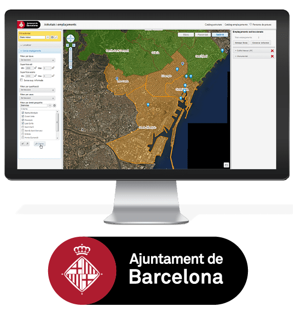 WebGIS Gestión actividades y emplazamientos